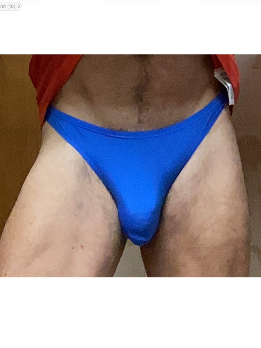 Thong, blue, Xl but fits like medium